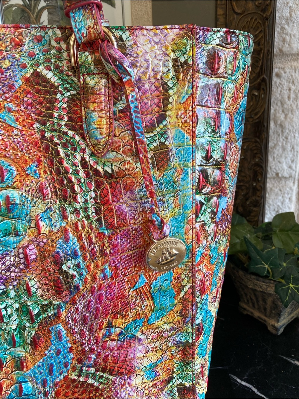 ❤️GORGEOUS “APRIL” Brahmin XL Tote ❤️ - Picture 8 of 16